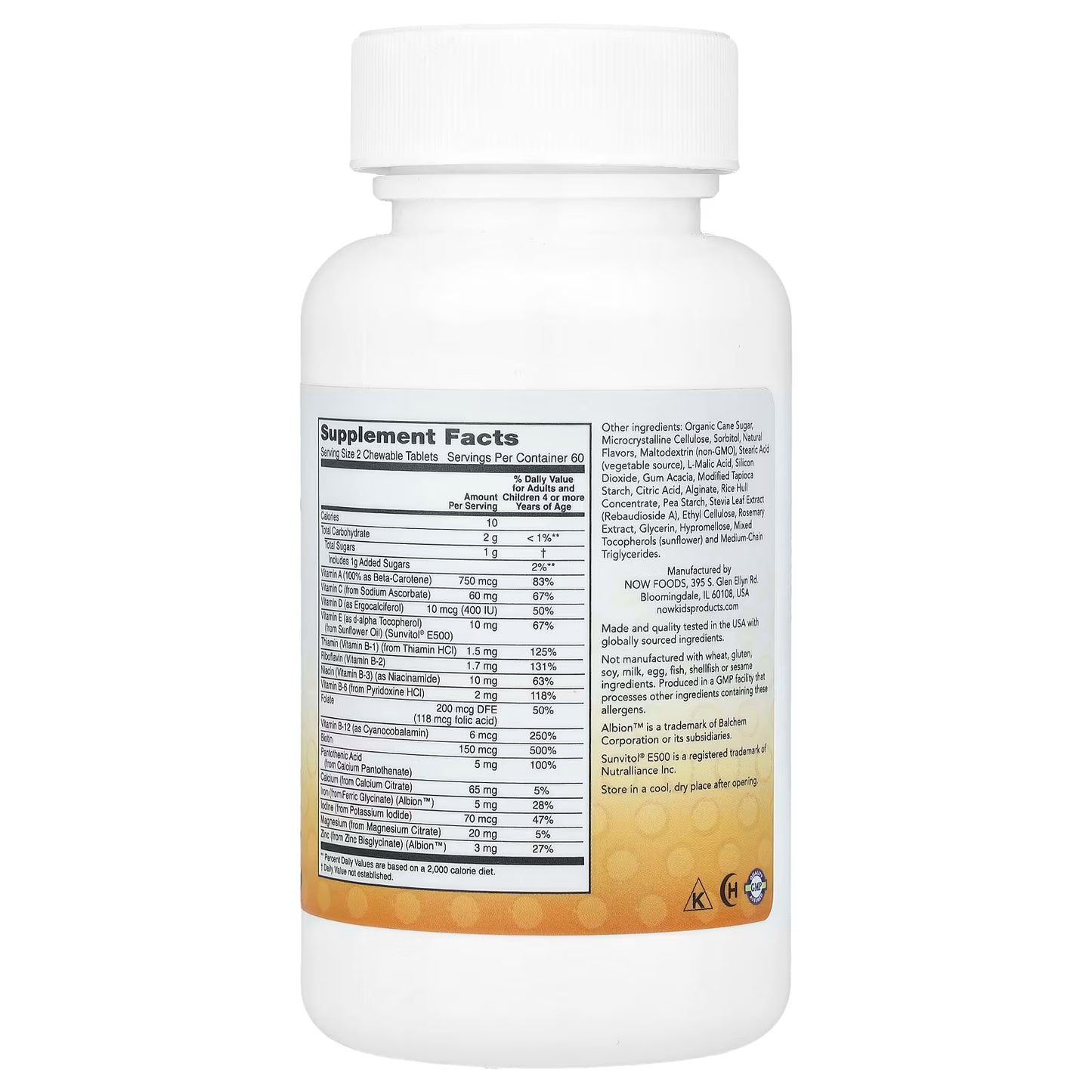 Kid Vits Berry Lemonade - 120 chewable- NOW Kids
