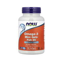 Omega 3 Mini Gels 1000mg - NOW Foods - 180 cápsulas