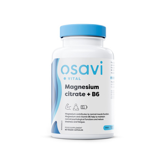 Citrato de Magnésio com Vitamina B6 - 375mg + 4.2mg - 90 Cápsulas - Osavi