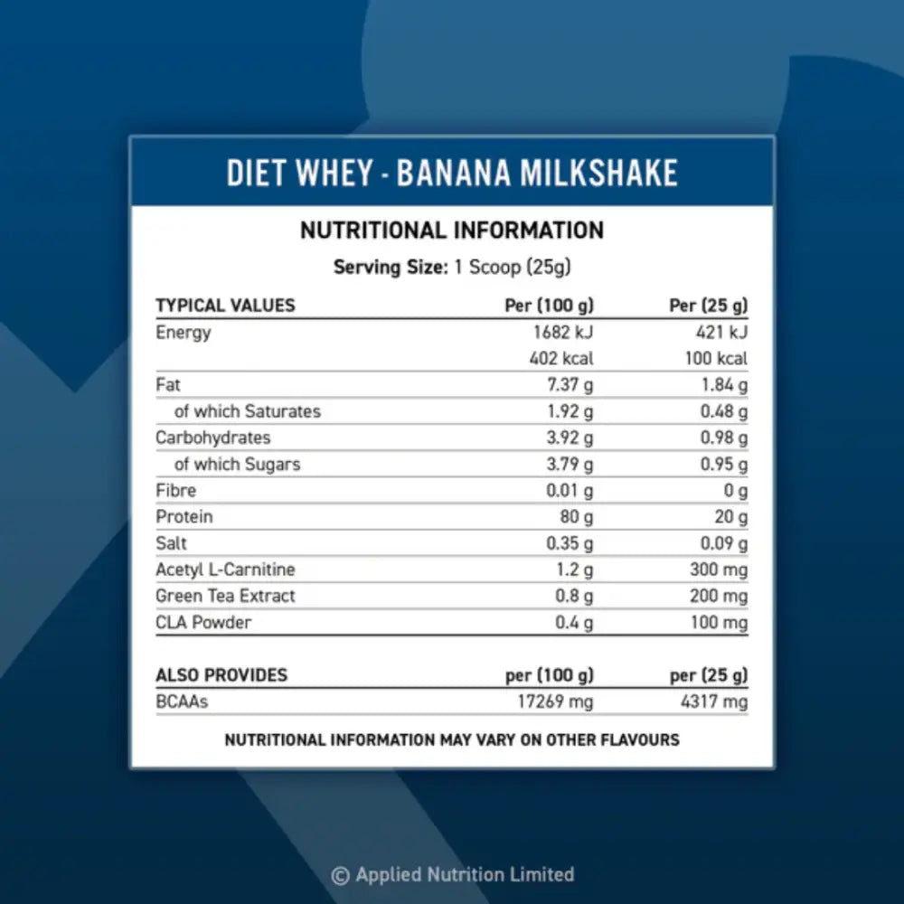 Diet Whey Protein 450g - Applied Nutrition - Proteína