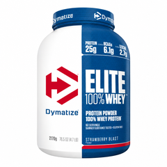 Whey Protein Elite 100% Whey - Dymatize - Explosão de Morango - 2,1kg