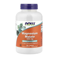 NOW Foods, Malato de Magnésio 1000 mg - 180 Comprimidos