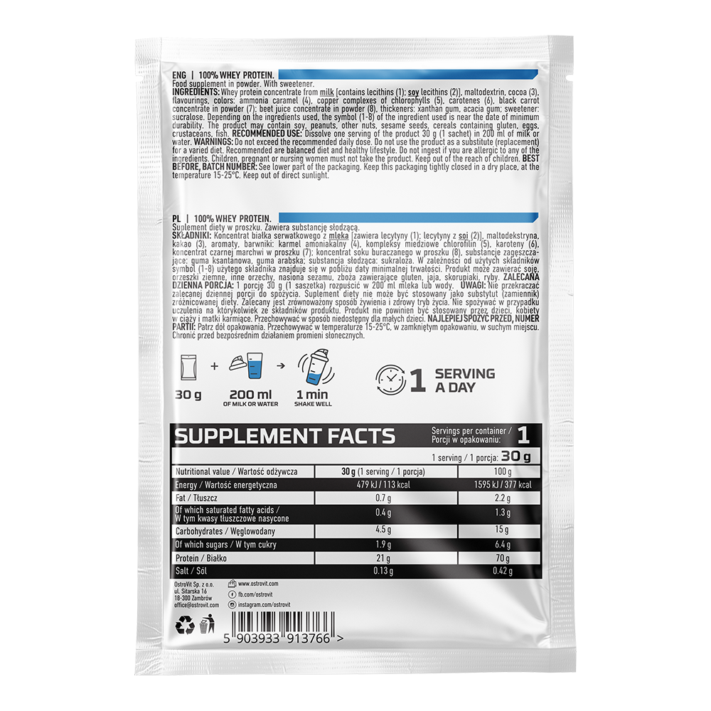 100% Whey Protein 700g - Ostrovit