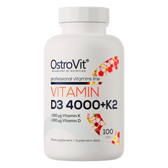 Vitamina D3 4000 IU + K2 100 mcg - Ostrovit - 100 Comprimidos