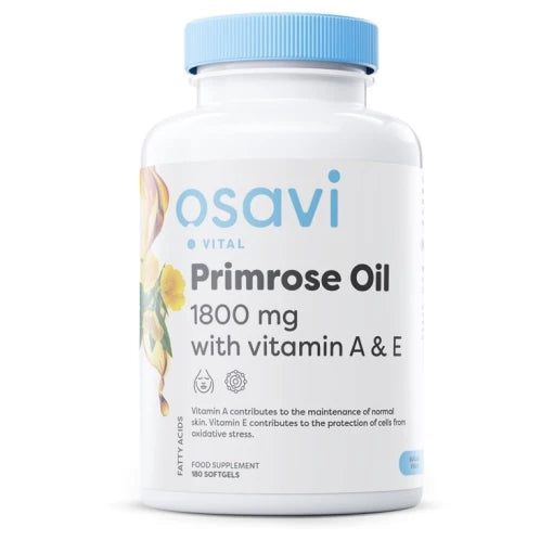 Óleo de Prímula 1800mg com Vitamina A e E - 180 Cápsulas - Osavi - Vitamina