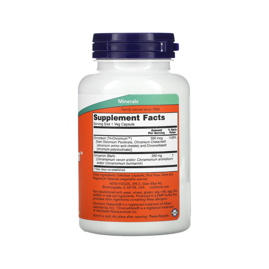 Tri-Chromium 500mcg - 90 Cápsulas - NOW Foods