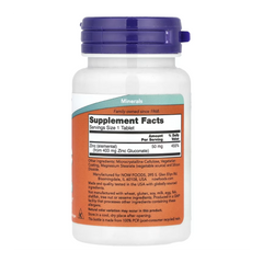 Zinco 50mg - NOW Foods - 100 Comprimidos