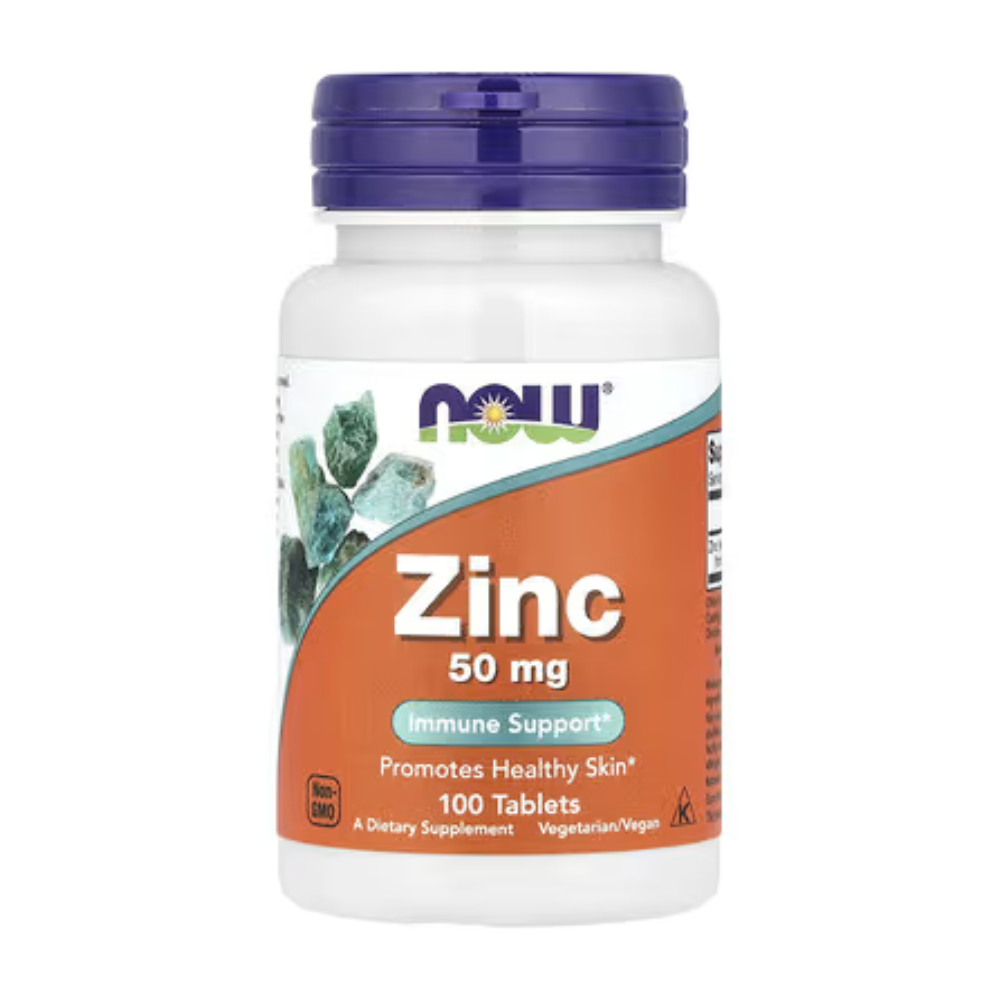 Zinco 50mg - 100 Comprimidos - NOW