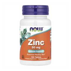 Zinco 50mg - NOW Foods - 100 Comprimidos