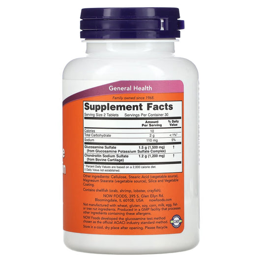 Glucosamina e Condroitina Extra Forte - 60 cápsulas- NOW Foods