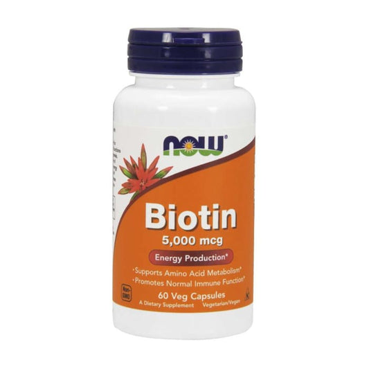 Biotina 5000mcg - 60 Cápsulas - NOW