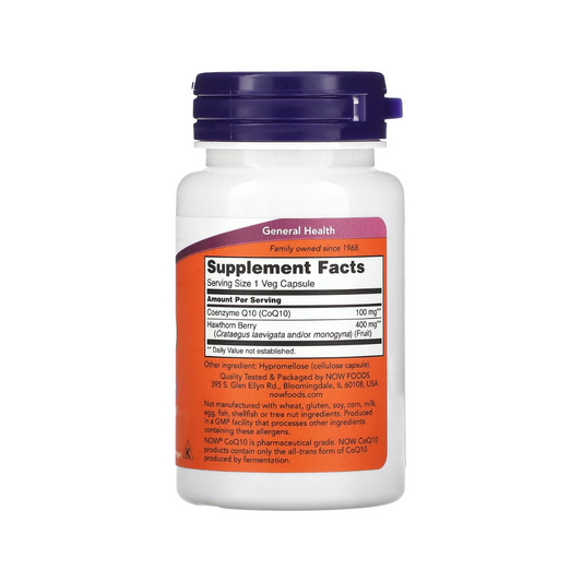 CoQ10 100mg - 30 Cápsulas - NOW Foods