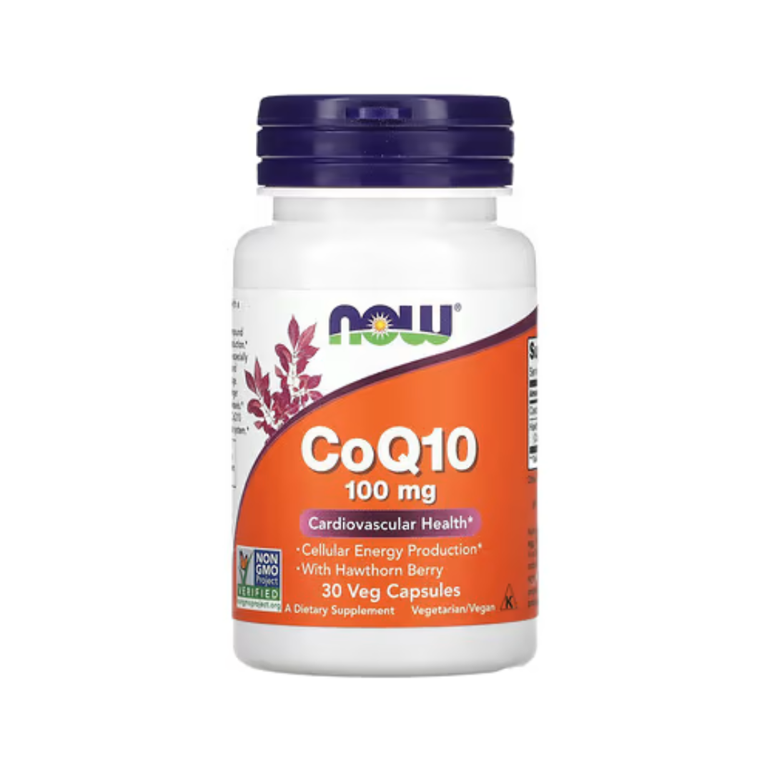 CoQ10 (Coenzima Q10) 100mg - NOW Foods - 30 Cápsulas