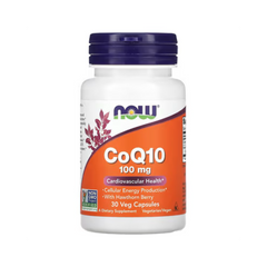 CoQ10 (Coenzima Q10) 100mg - NOW Foods - 30 Cápsulas