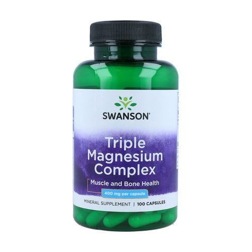 Complexo de Magnésio Triplo 400mg - 100 Cápsulas - Swanson