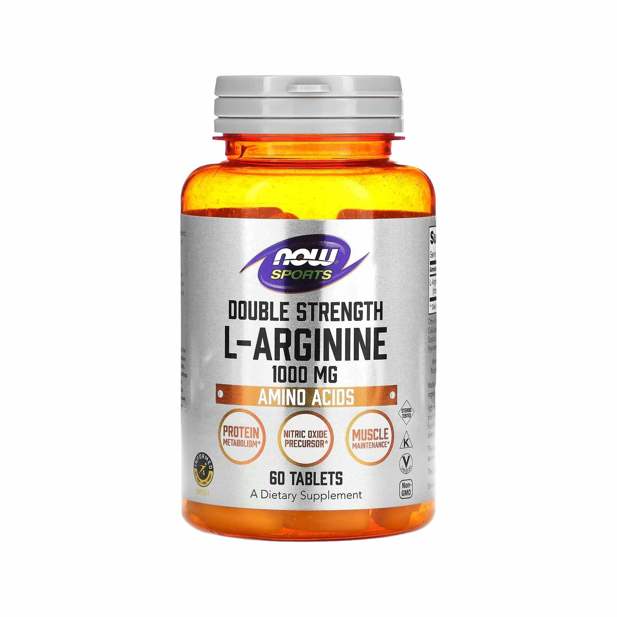 L-Arginina – NOW Sports – 1000mg – 60 Comprimidos