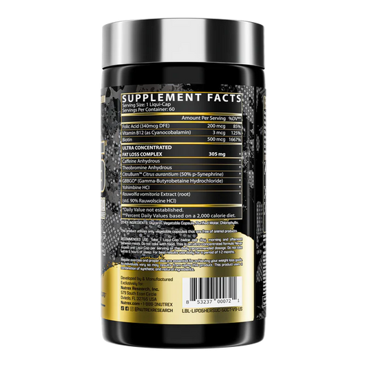 Lipo-6 Hers Ultra Concentrate - 60 cápsulas - Nutrex