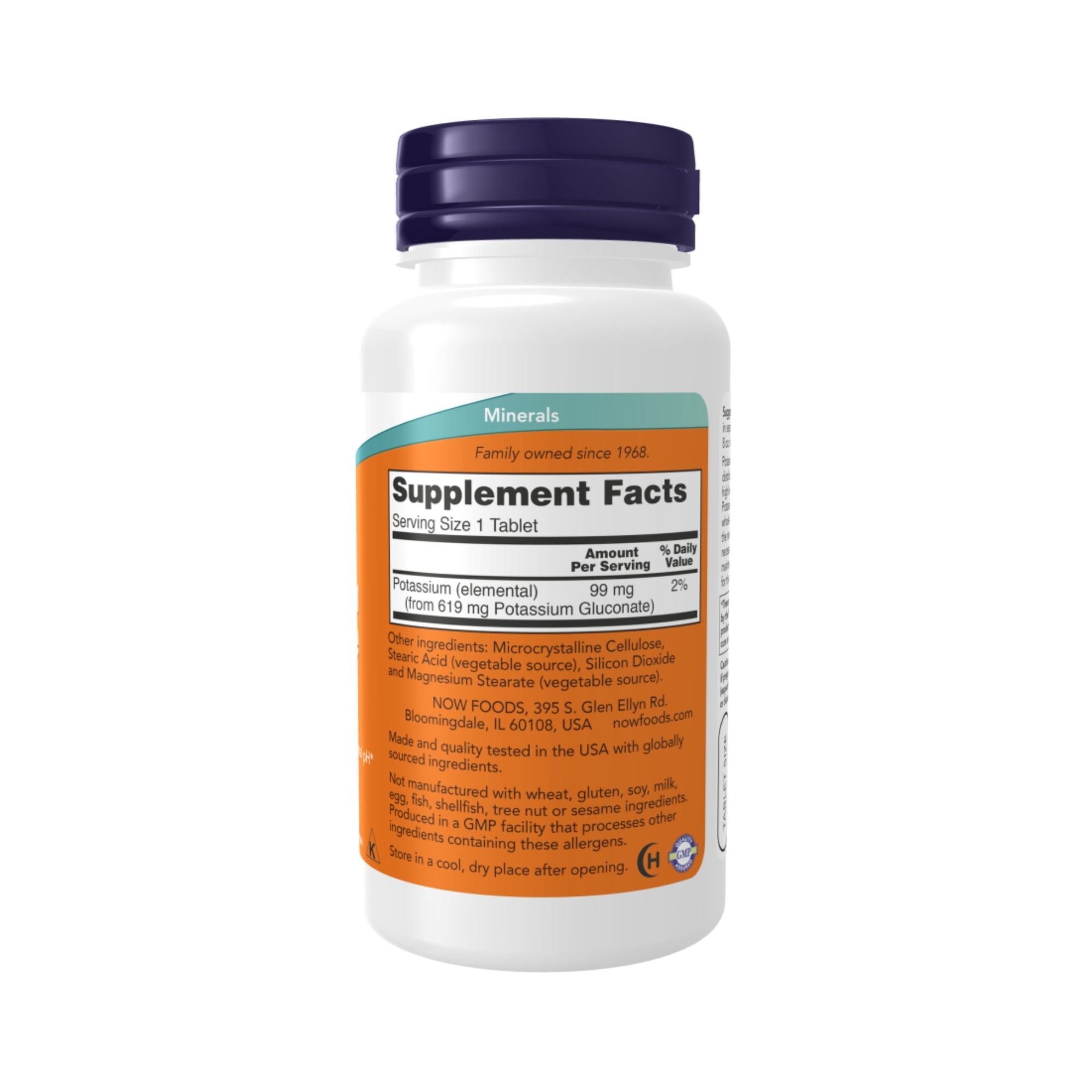 Gluconato de Potássio – NOW Foods – 99mg – 100 Comprimidos