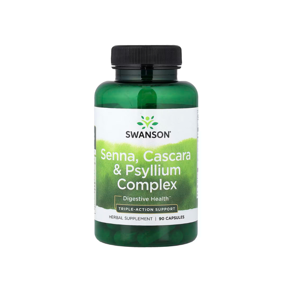 Complexo de Senna, Cáscara e Psyllium - Swanson - 90 Cápsulas