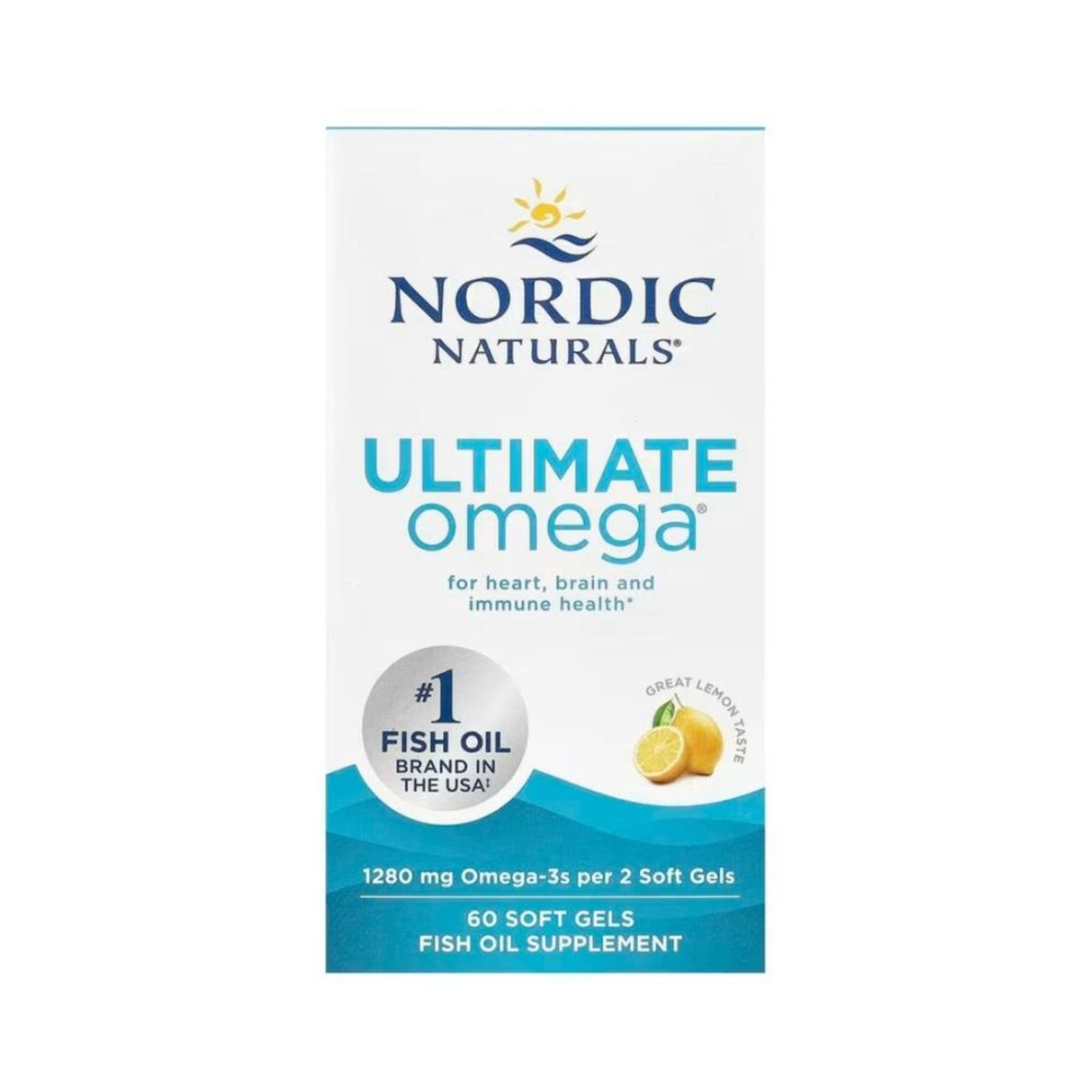 Ultimate Omega Fish Oil 1280mg Lemon - Nordic Naturals – 60 Softgels