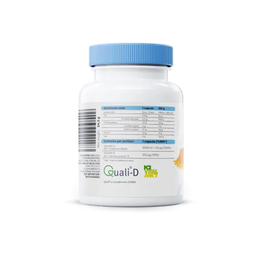 Vitamina D3 + K2 - 2000IU + 100mcg - 60 Cápsulas - Osavi
