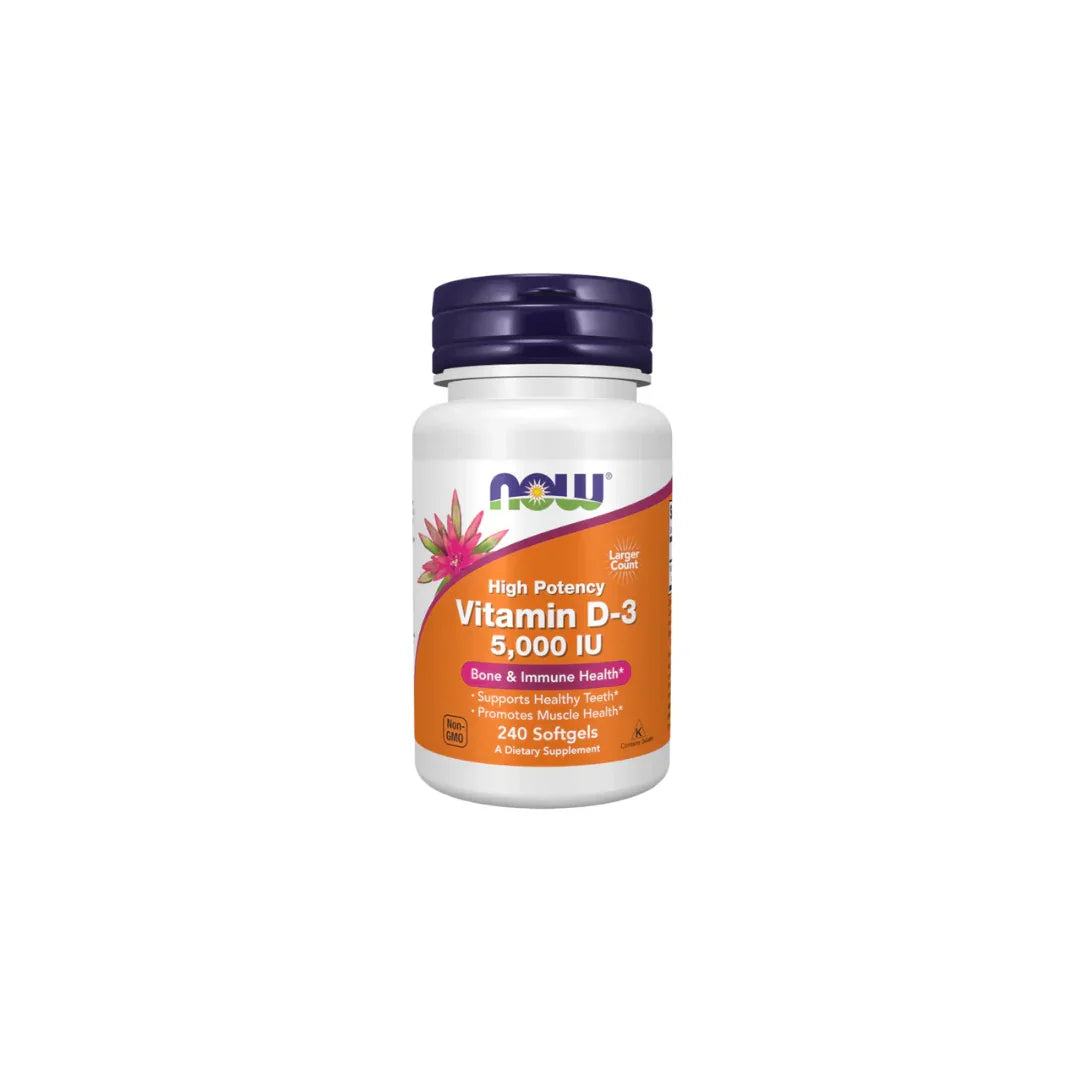 NOW Foods Vitamin D3, 5000IU, 240 Softgels