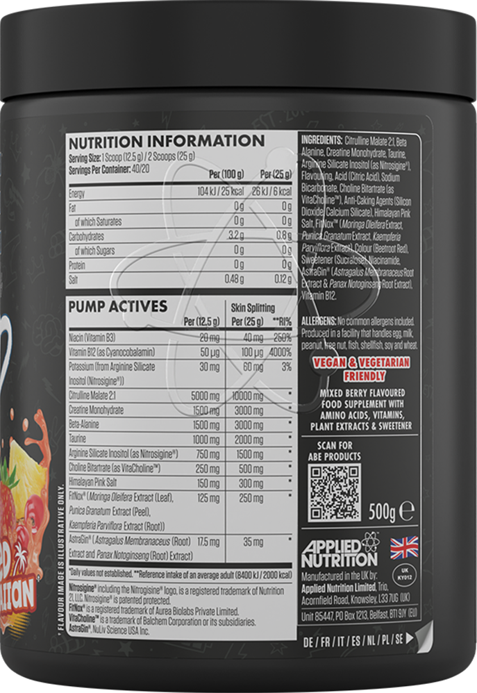 ABE All Black Everything Pré-Treino 375g - Applied Nutrition - Pré-Treino