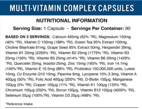 Complexo Multivitamínico - 90 cápsulas - Applied Nutrition