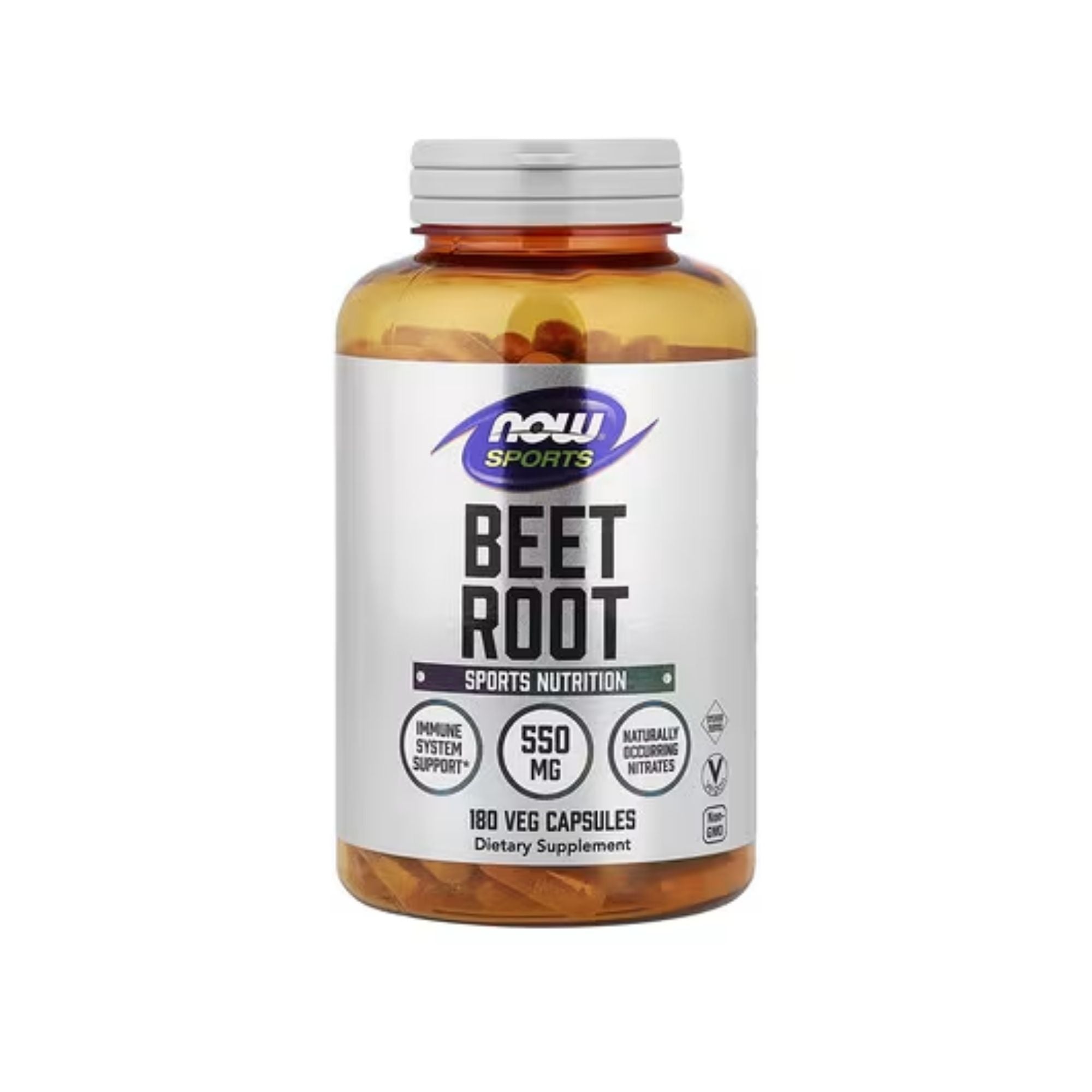 Beet Root (Pó de Beterraba) 550mg - NOW Sports - 180 Cápsulas