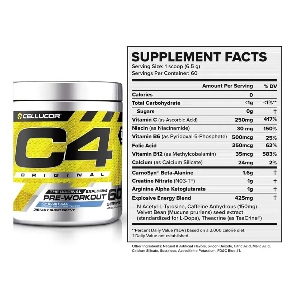 C4 Original - 60 doses (390g) - Pré-Treino