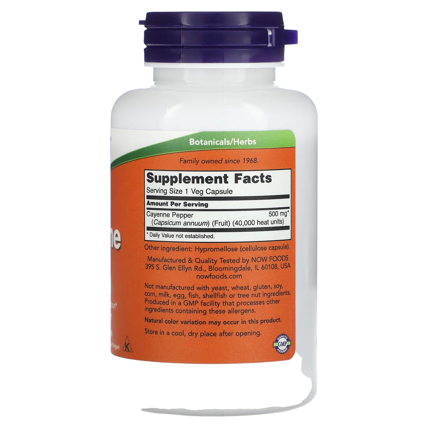 Caiena 500mg -  NOW Foods - 100 cápsulas