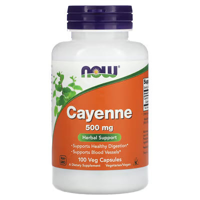 Caiena 500mg -  NOW Foods - 100 cápsulas