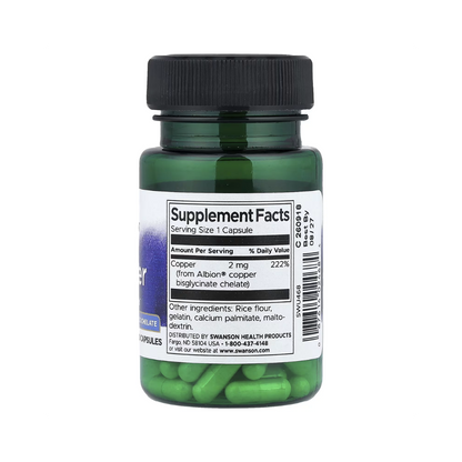 Cobre Albion, 2mg - 60 Cápsulas - Swanson
