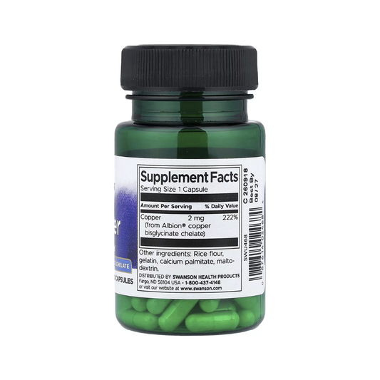 Cobre Albion, 2mg - 60 Cápsulas - Swanson