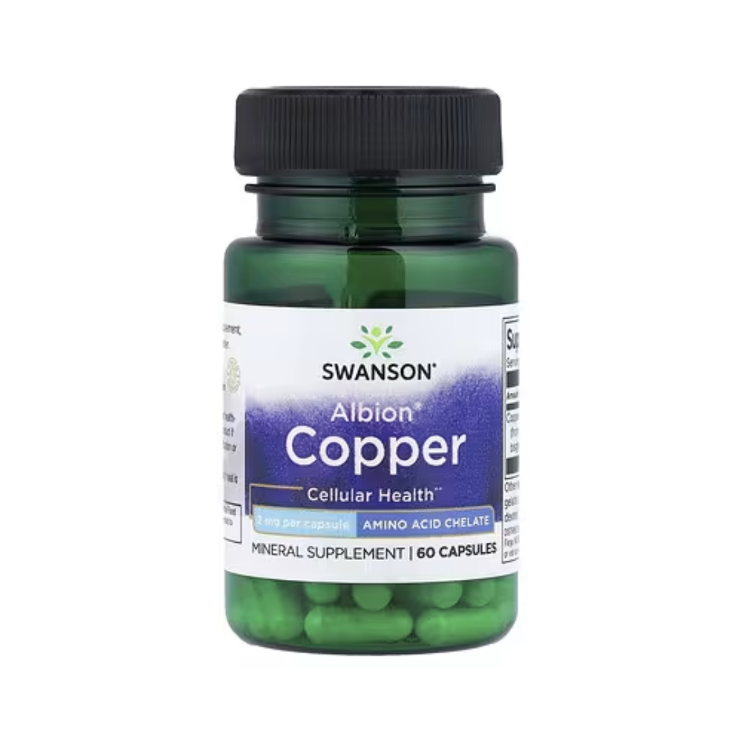 Cobre Albion 2mg - Swanson - 60 Cápsulas