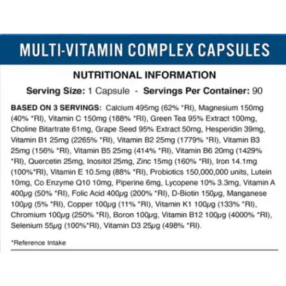 Complexo Multivitamínico - 90 cápsulas - Applied Nutrition - Vitamina