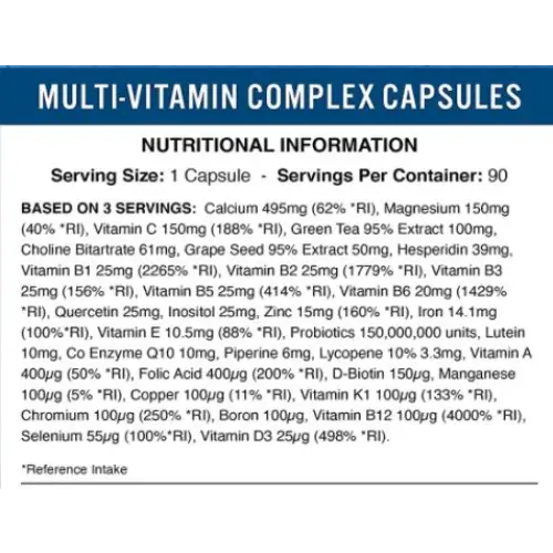 Complexo Multivitamínico - 90 cápsulas - Applied Nutrition - Vitamina