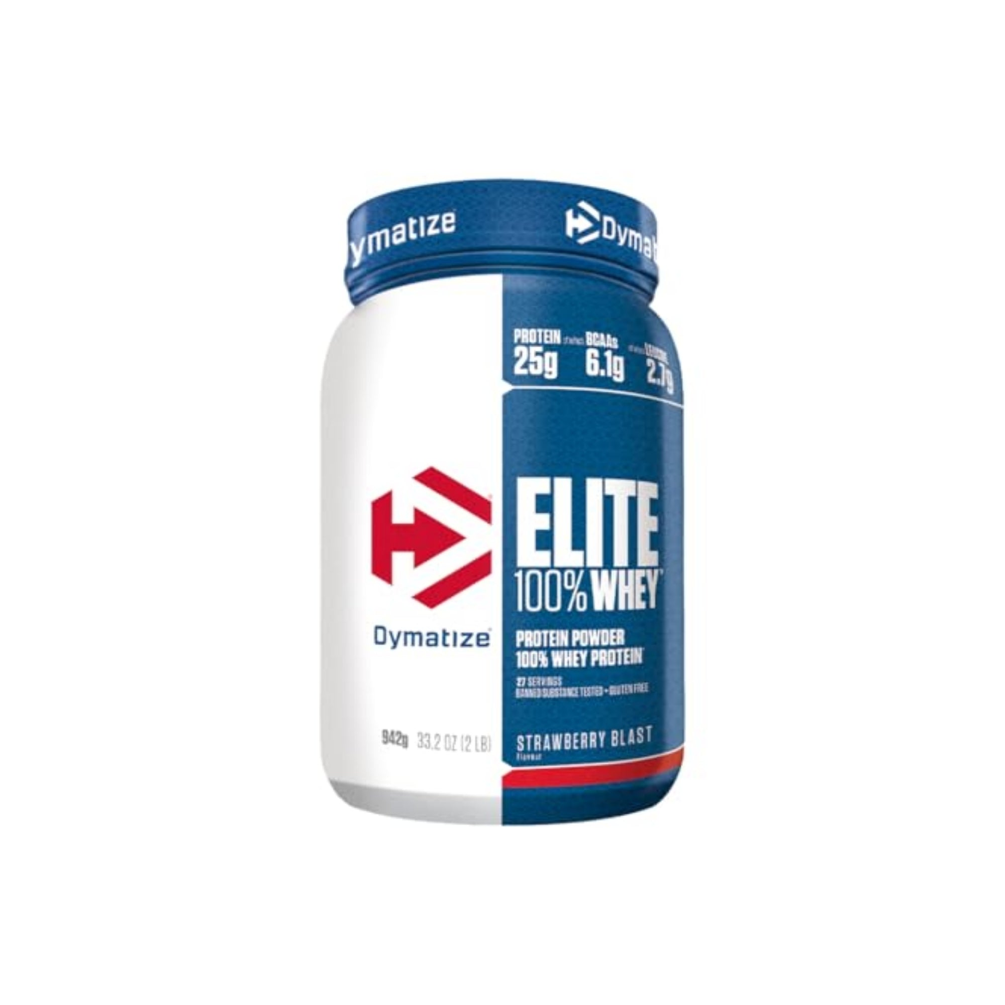 Whey Protein Elite 100% Whey - Dymatize - Explosão de Morango