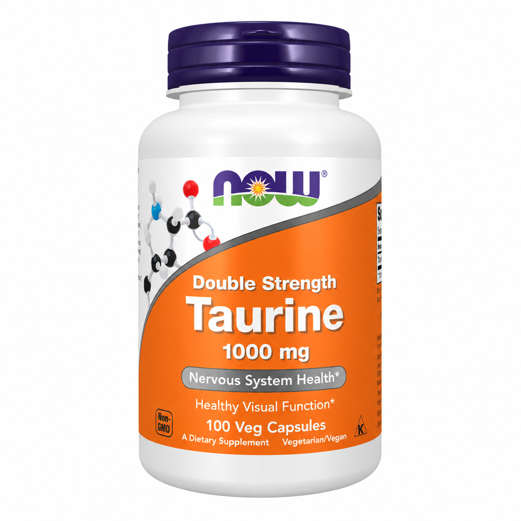 Taurina 1000mg Dupla Força - NOW Foods - 100 Cápsulas