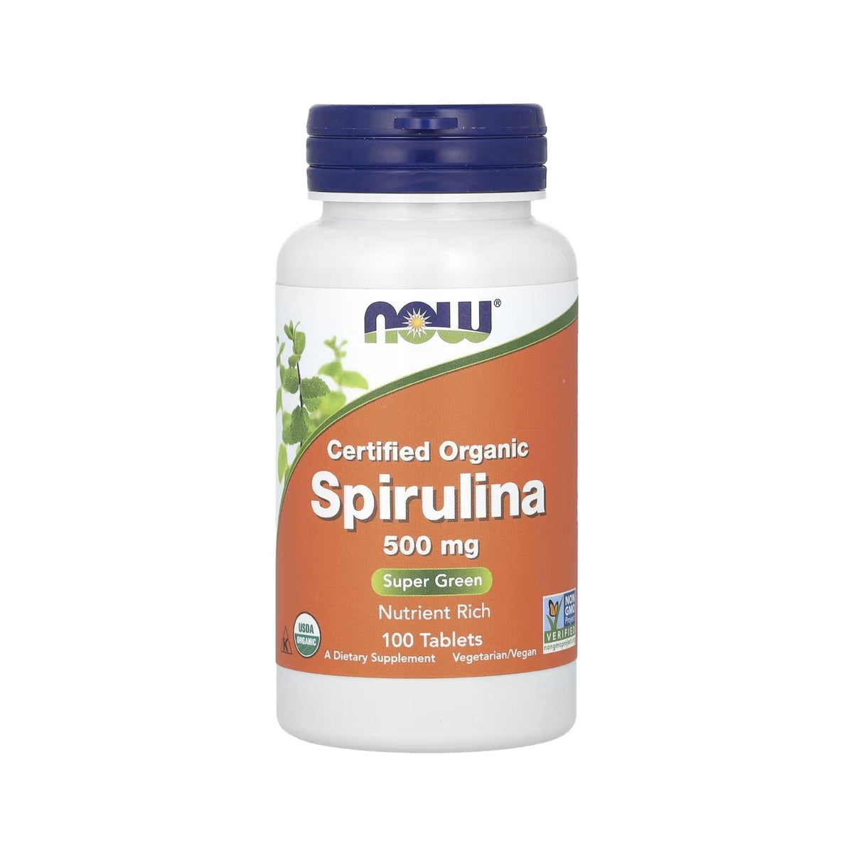 Spirulina 500 mg Organic - NOW Foods - 100 Cápsulas