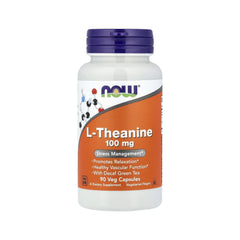 L-Teanina 100mg com Inositol e Taurina – NOW Foods - 90 Comprimidos Mastigáveis