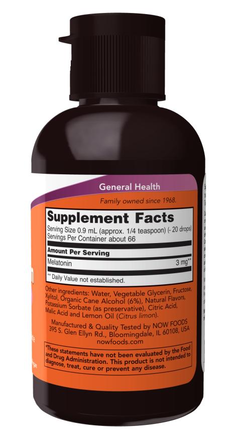 Melatonina Líquida - 59mL - NOW