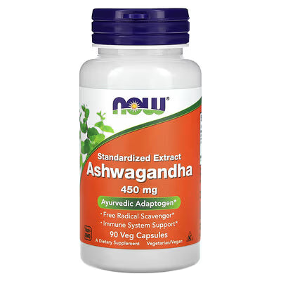 NOW Foods, Ashwagandha 450 mg, 90 Cápsulas