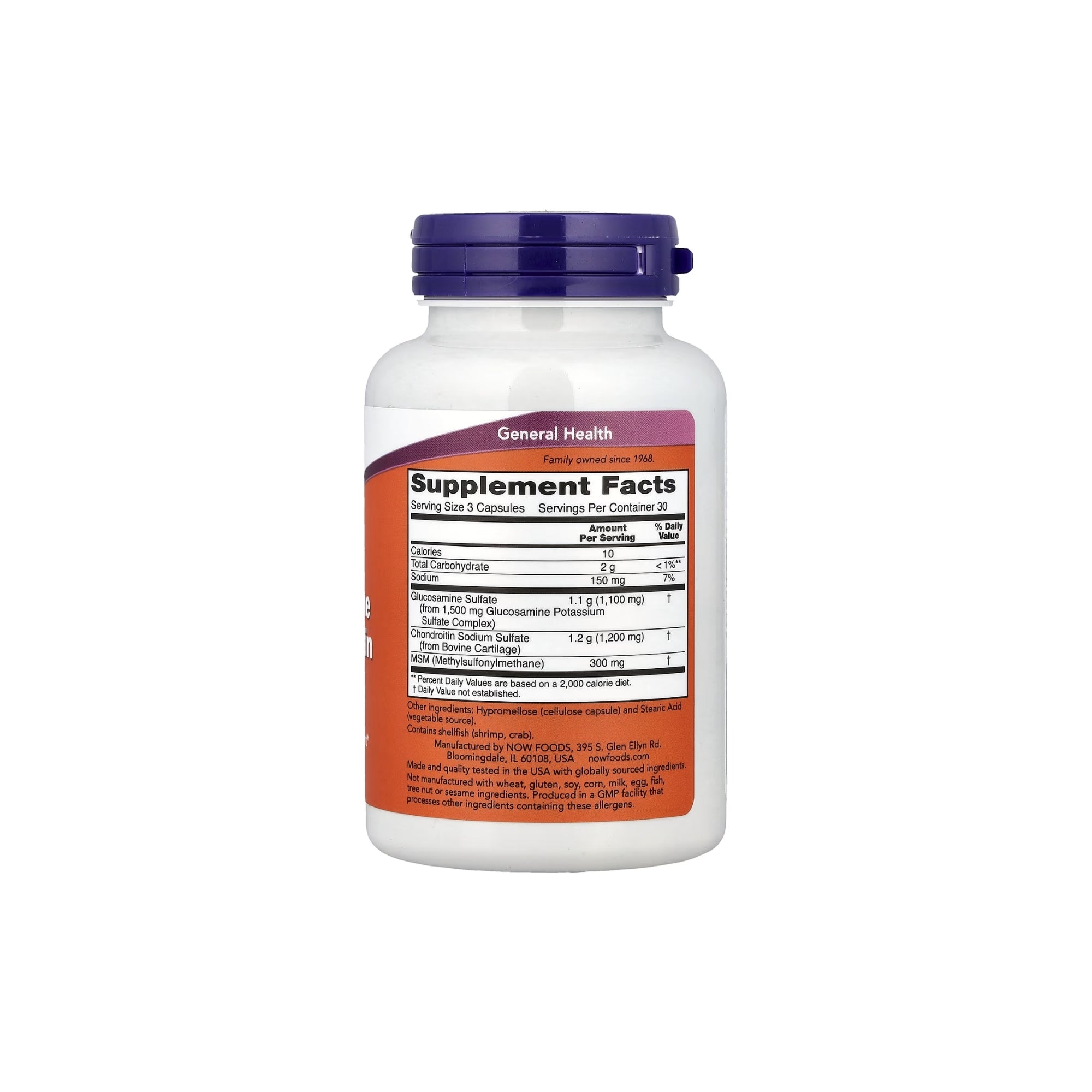 Glucosamina, Condroitina e MSM – NOW Foods – 90 Cápsulas