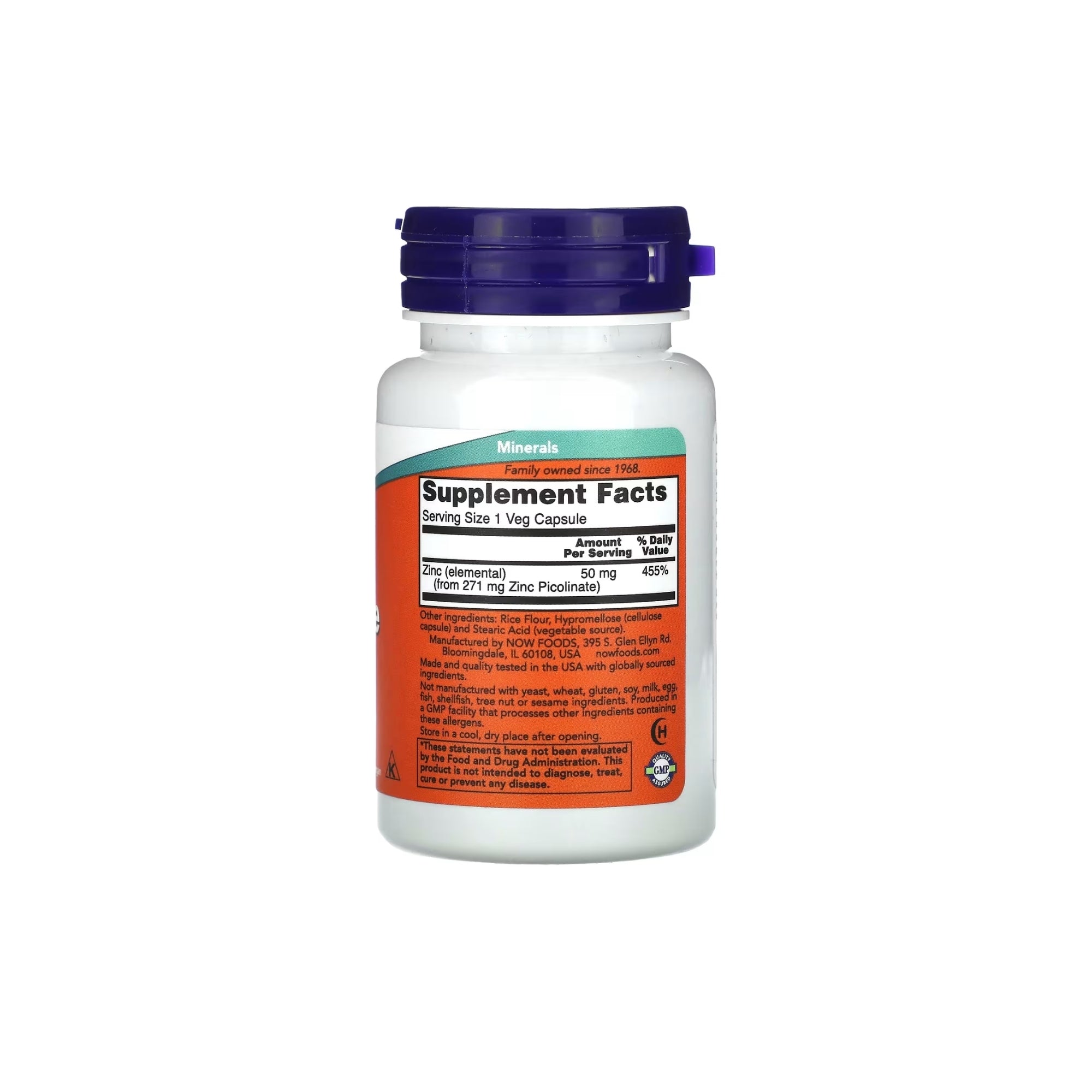 Picolinato de Zinco 50mg – NOW Foods