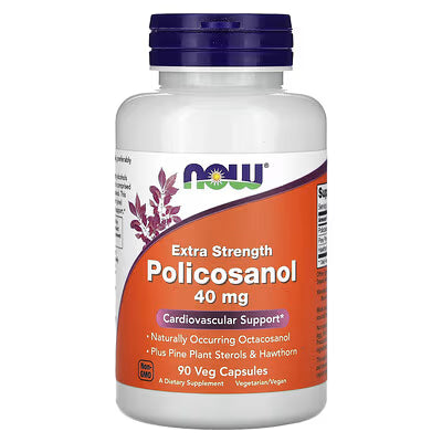 NOW Foods, Policosanol Extra Forte, 40mg, 90 Cápsulas