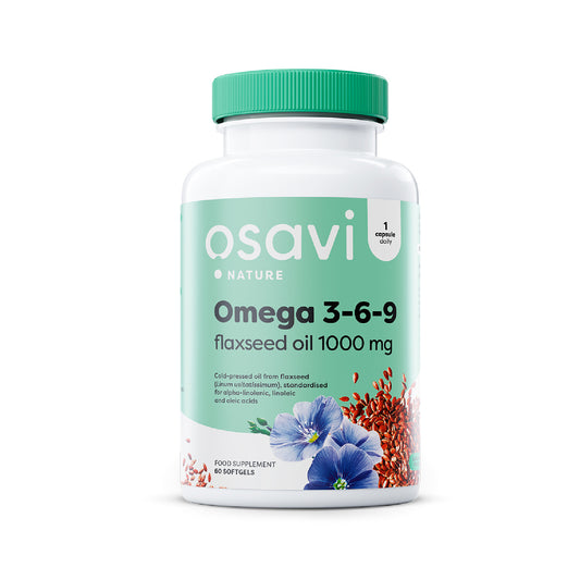 Omega 3-6-9 (óleo de linhaça) 1000mg - 60 Cápsulas - Osavi