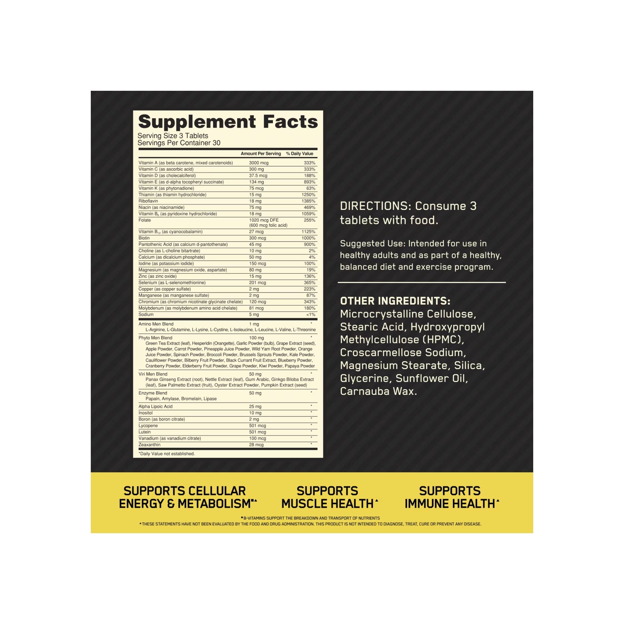Multivitamínico Opti-Men - Optimum Nutrition