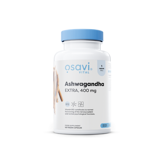 Osavi Ashwagandha Extra 400 mg + B12, 120 Cápsulas