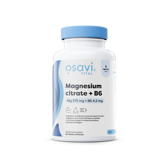 Osavi Citrato de Magnésio com B6, 375 mg + 4.2 mg , 90 Cápsulas